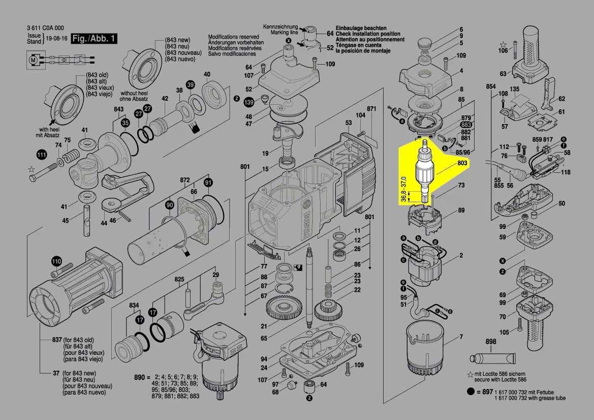 Induit réf. 1 614 011 139 Bosch